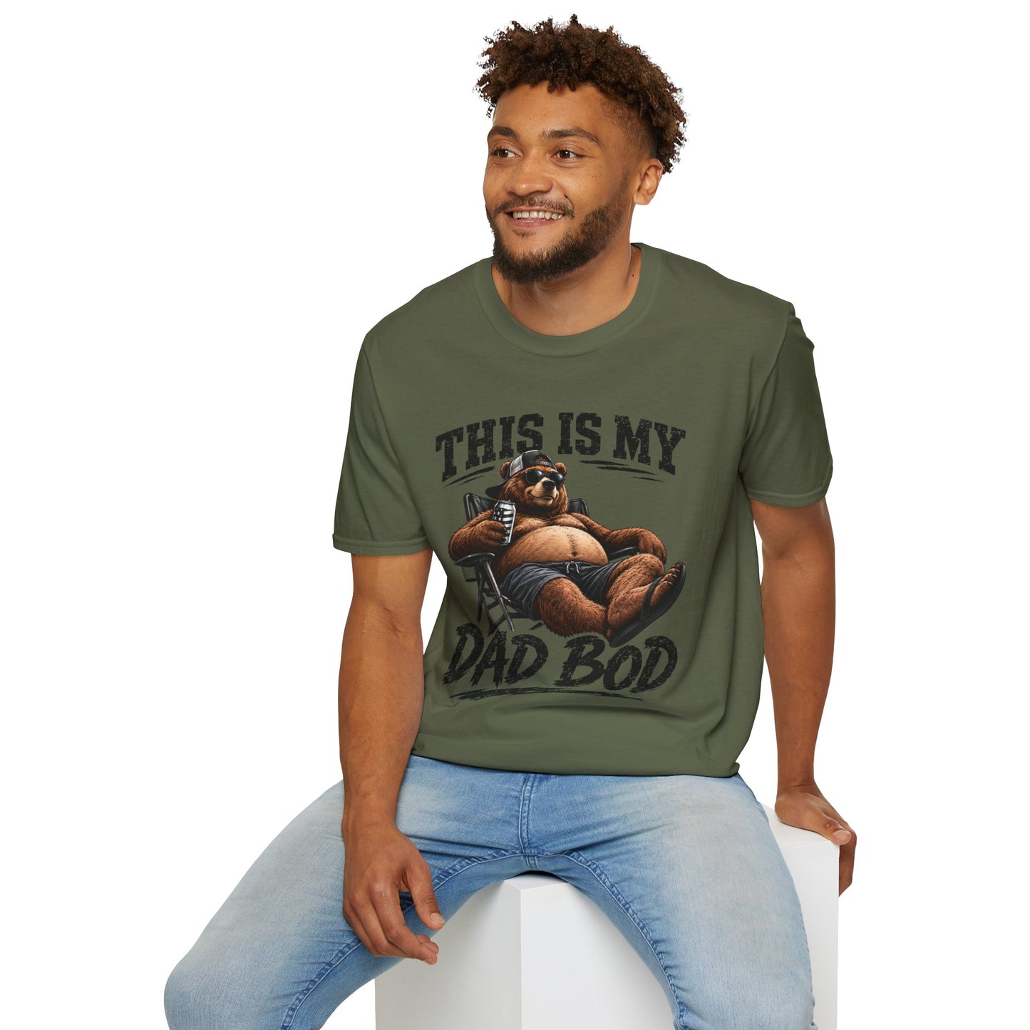Dad Bod T-Shirt — "This Is My Dad Bod" Funny Bear Graphic Tee