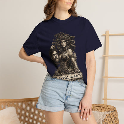 Medusa Graphic T-Shirt — 'Girls Will Be Girls' Mythic Punk Tee