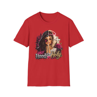 Half Bad Half Holy T-Shirt — Dual-Face Angel & Rebel Graphic Tee