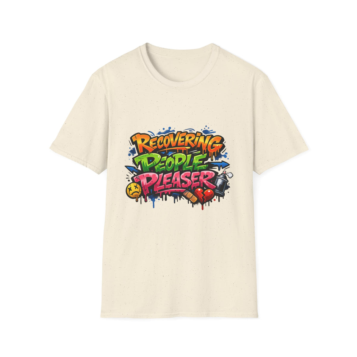 Recovering People Pleaser T-Shirt - Bold Graffiti Recovery Tee