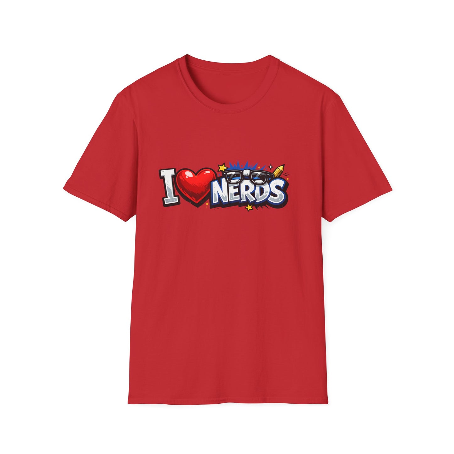 I Heart Nerds T-Shirt — Retro Pop Art "I  Nerds" Graphic Tee for Geek Pride