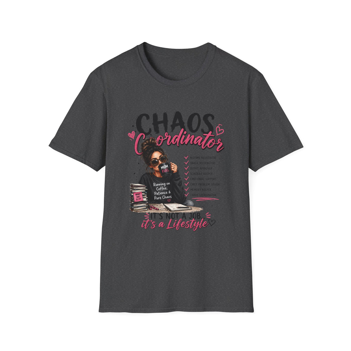 Chaos Coordinator T-Shirt — Funny Mom/Teacher Life Tee ("Chaos Coordinator")