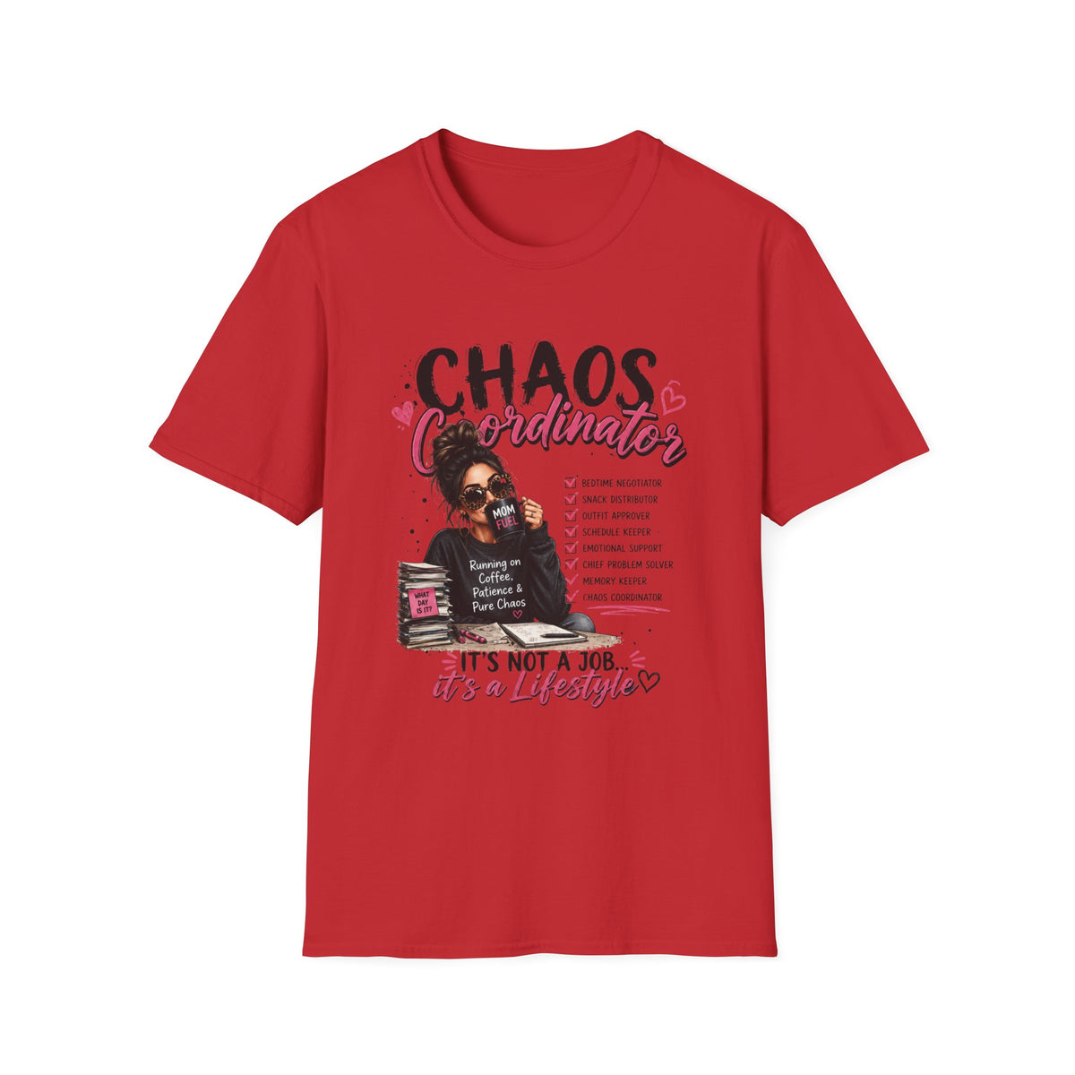 Chaos Coordinator T-Shirt — Funny Mom/Teacher Life Tee ("Chaos Coordinator")