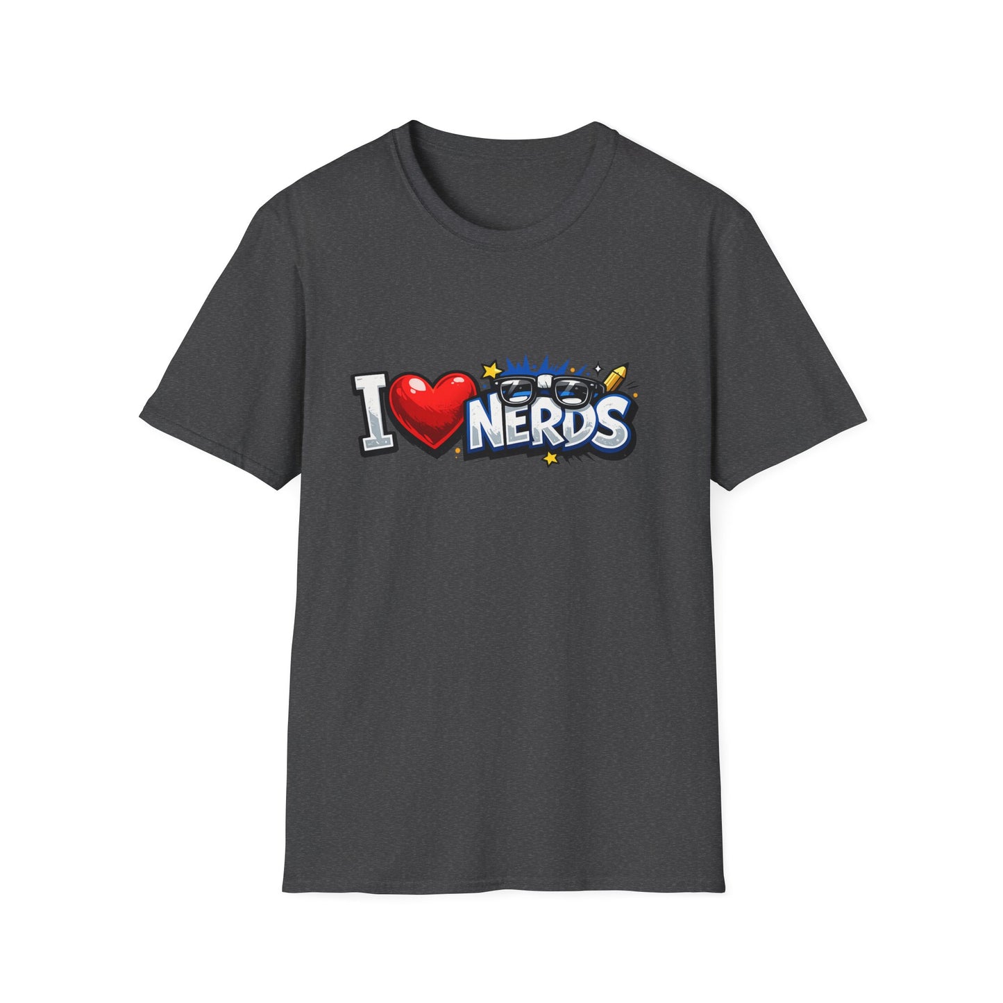 I Heart Nerds T-Shirt — Retro Pop Art "I  Nerds" Graphic Tee for Geek Pride