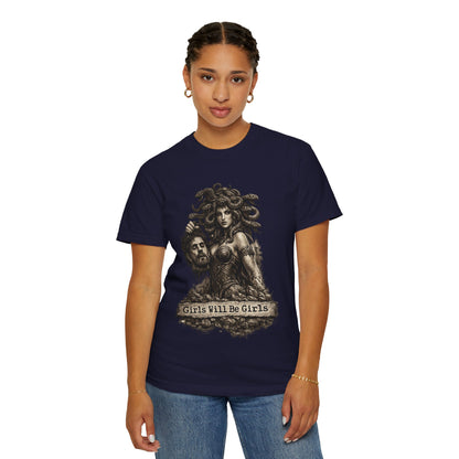 Medusa Graphic T-Shirt — 'Girls Will Be Girls' Mythic Punk Tee