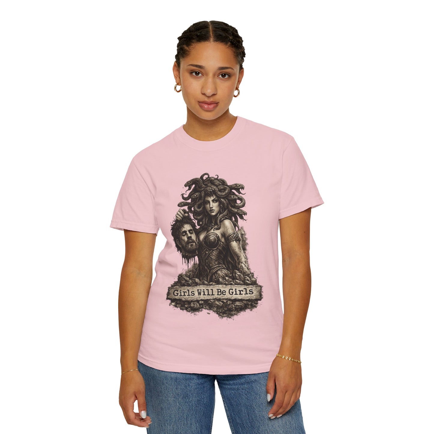 Medusa Graphic T-Shirt — 'Girls Will Be Girls' Mythic Punk Tee