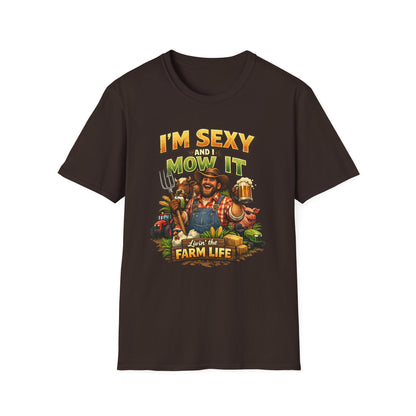 I'm Sexy and I Mow It T-Shirt — Funny Farmer Lawn Care Graphic Tee