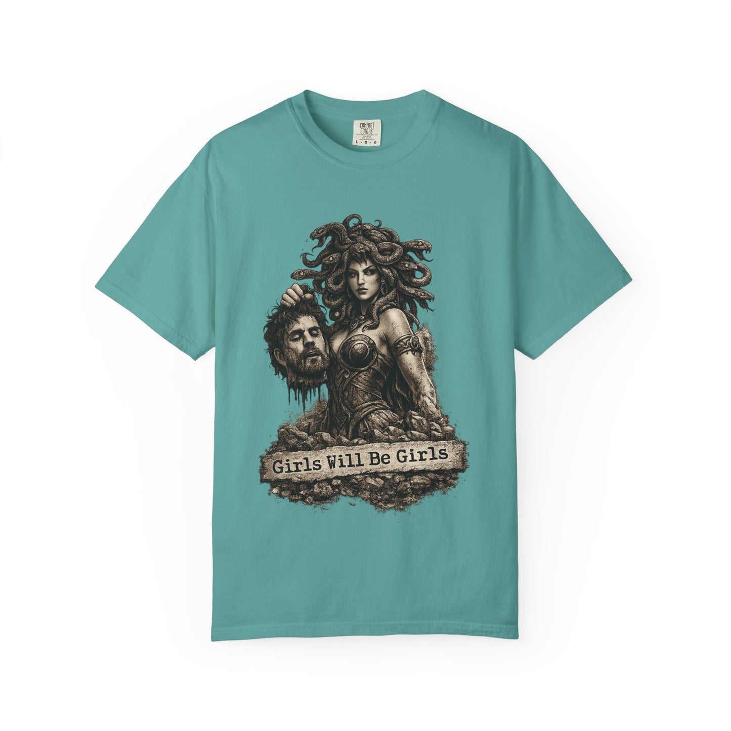 Medusa Graphic T-Shirt — 'Girls Will Be Girls' Mythic Punk Tee