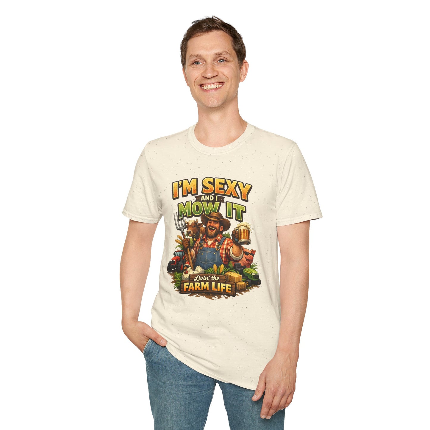 I'm Sexy and I Mow It T-Shirt — Funny Farmer Lawn Care Graphic Tee