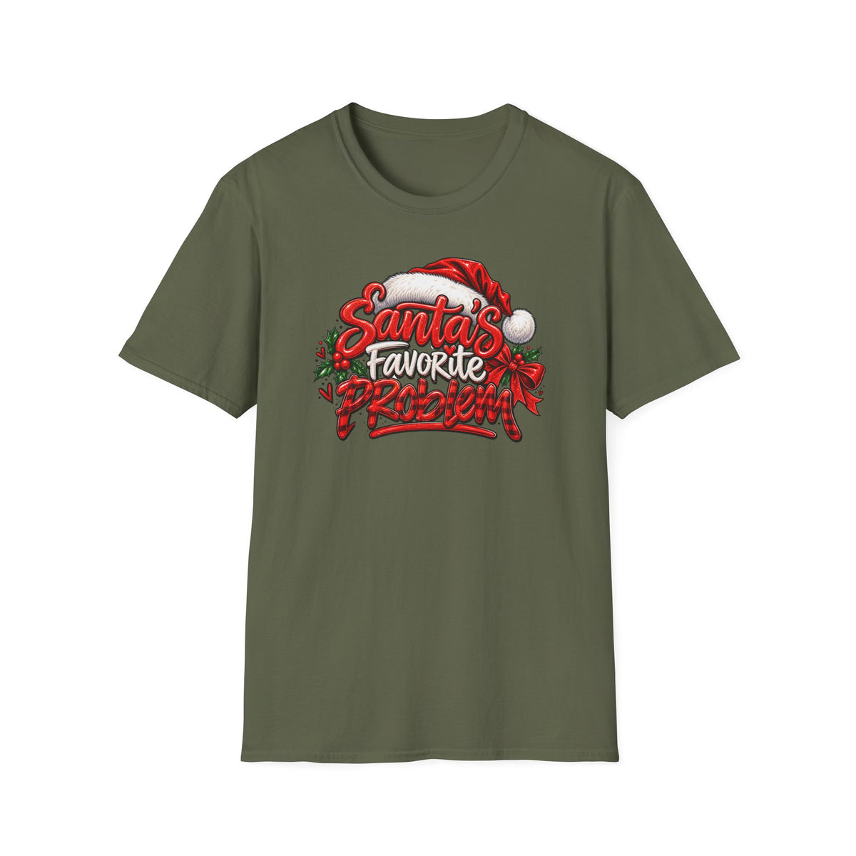 Santa’s Favorite Problem T-Shirt — Funny Holiday Christmas Tee