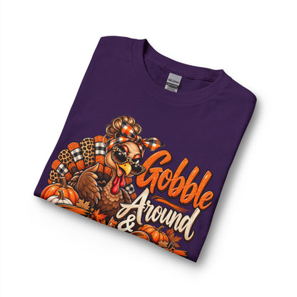 Thanksgiving Long Sleeve Tee — "Gobble Around & Find Out" Turkey Graphic