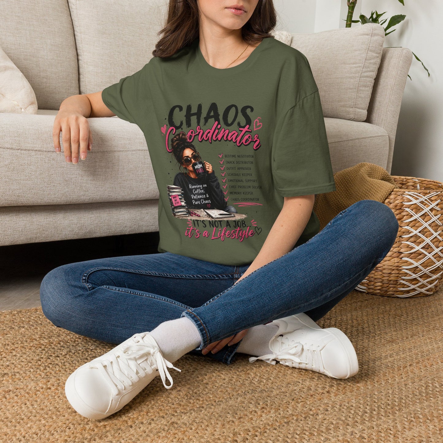 Chaos Coordinator T-Shirt — Funny Mom/Teacher Life Tee ("Chaos Coordinator")