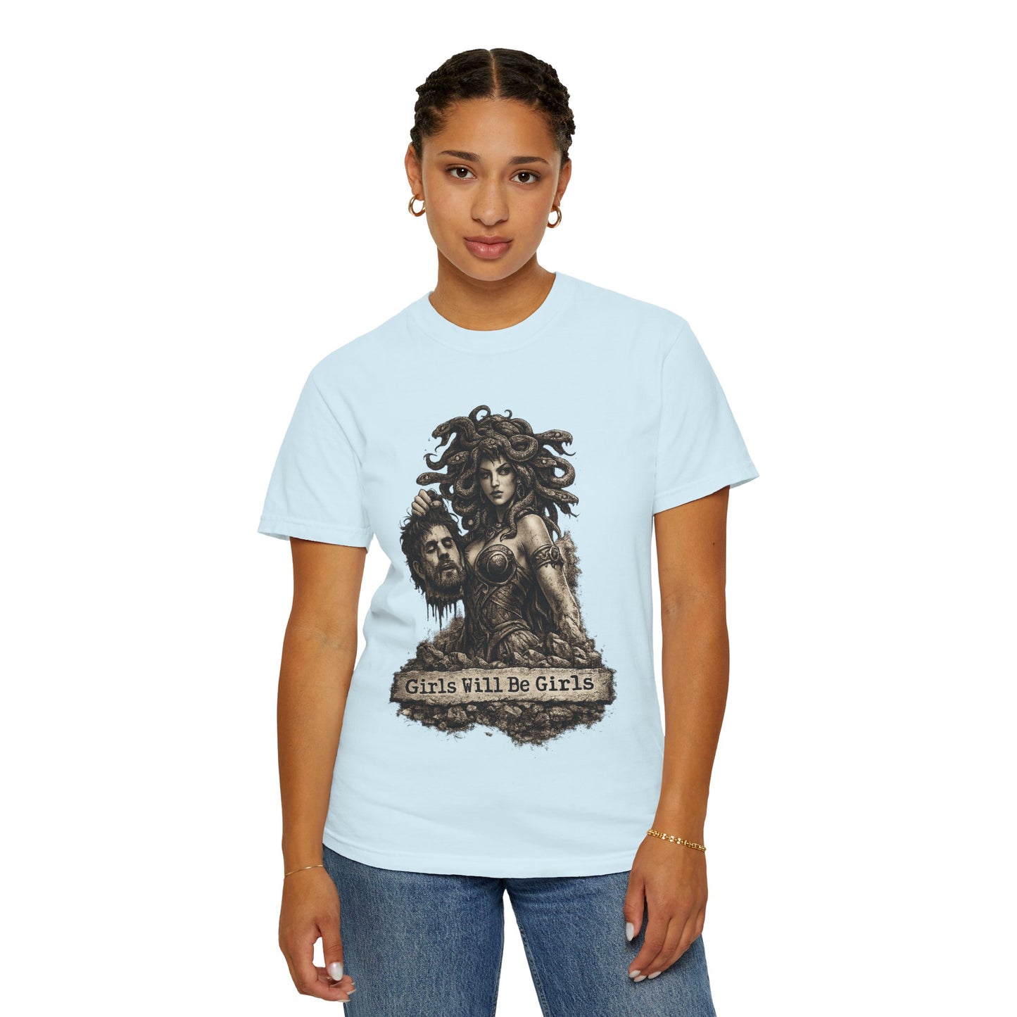 Medusa Graphic T-Shirt — 'Girls Will Be Girls' Mythic Punk Tee