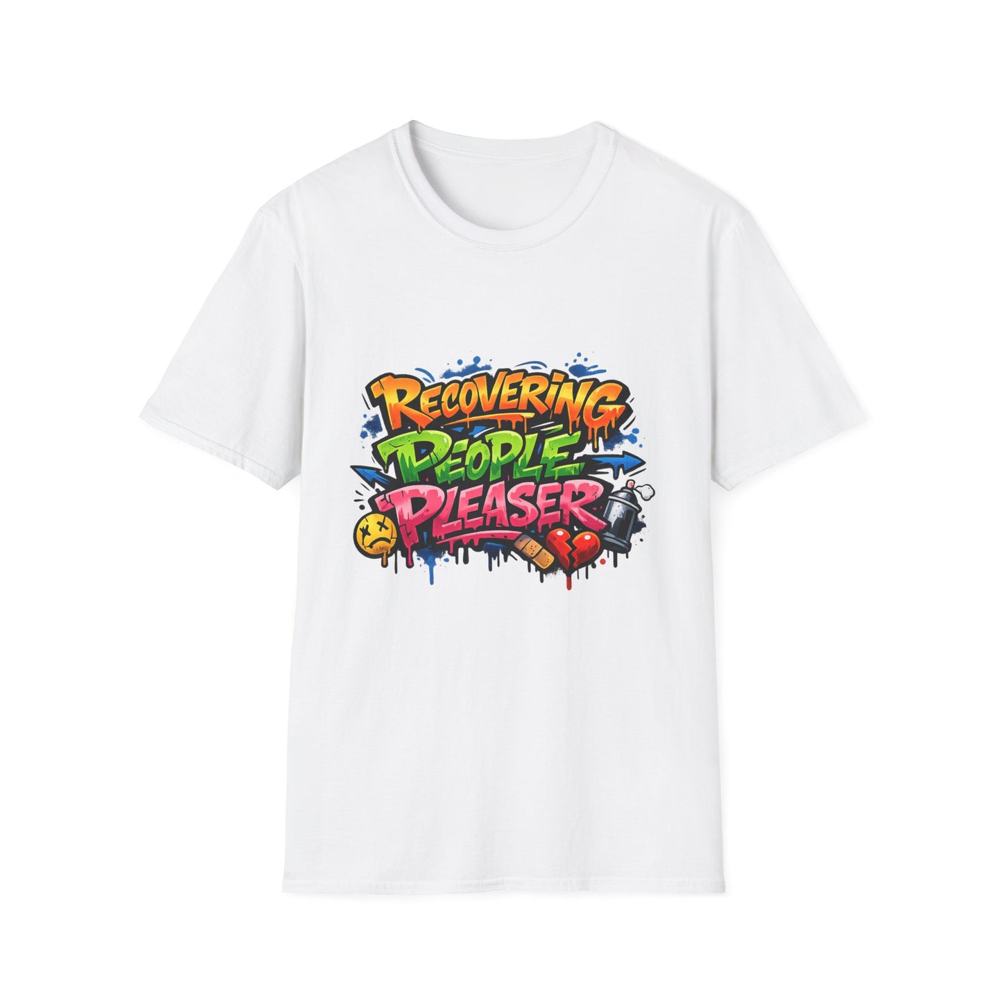 Recovering People Pleaser T-Shirt - Bold Graffiti Recovery Tee