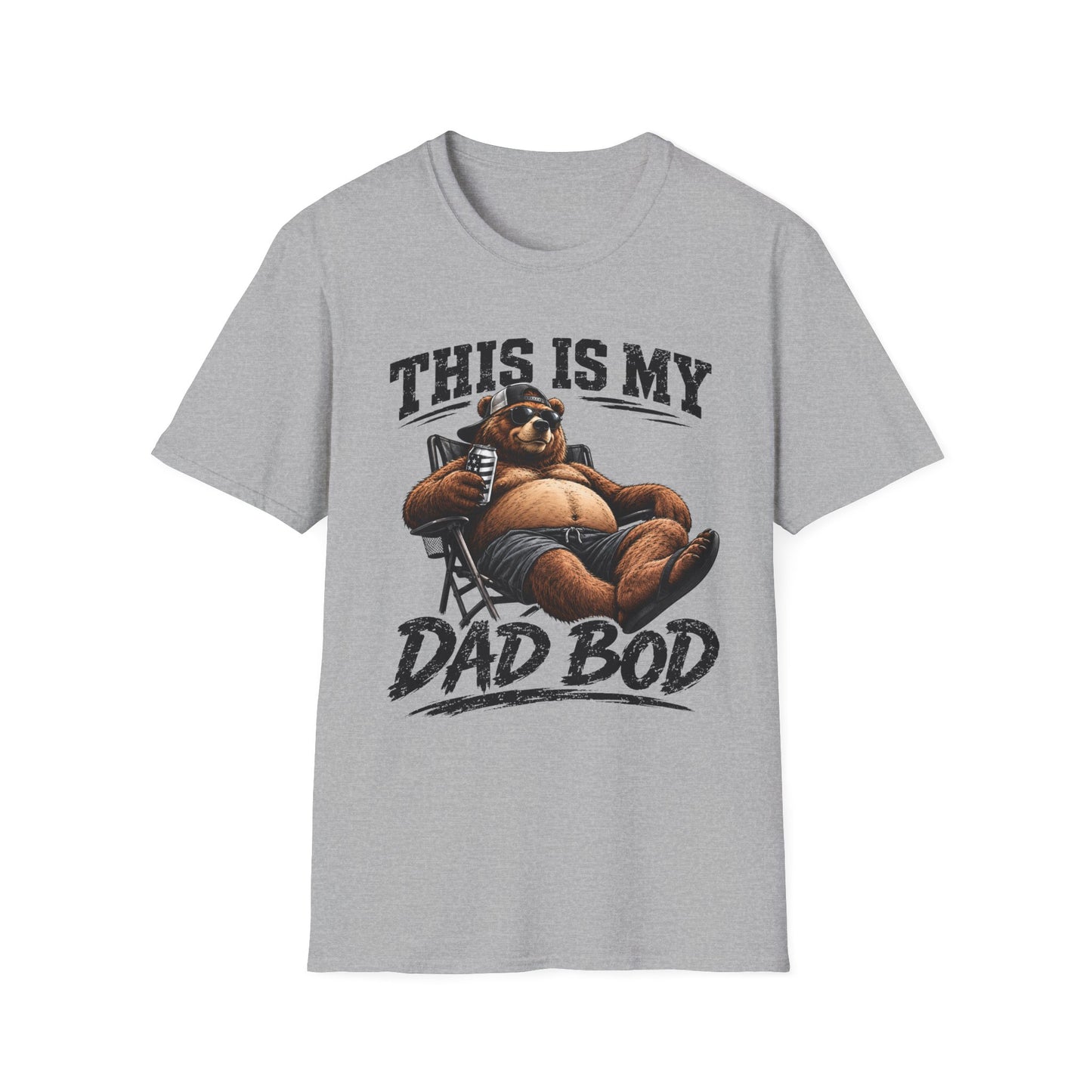 Dad Bod T-Shirt — "This Is My Dad Bod" Funny Bear Graphic Tee