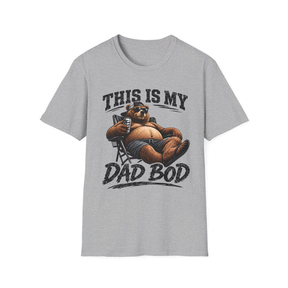 Dad Bod T-Shirt — "This Is My Dad Bod" Funny Bear Graphic Tee