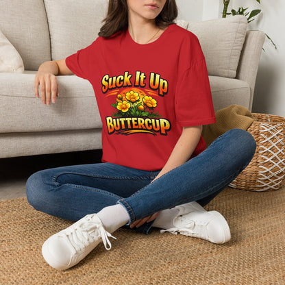 T‑Shirt — "Suck It Up Buttercup" Floral Graphic Tee