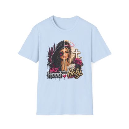 Half Bad Half Holy T-Shirt — Dual-Face Angel & Rebel Graphic Tee