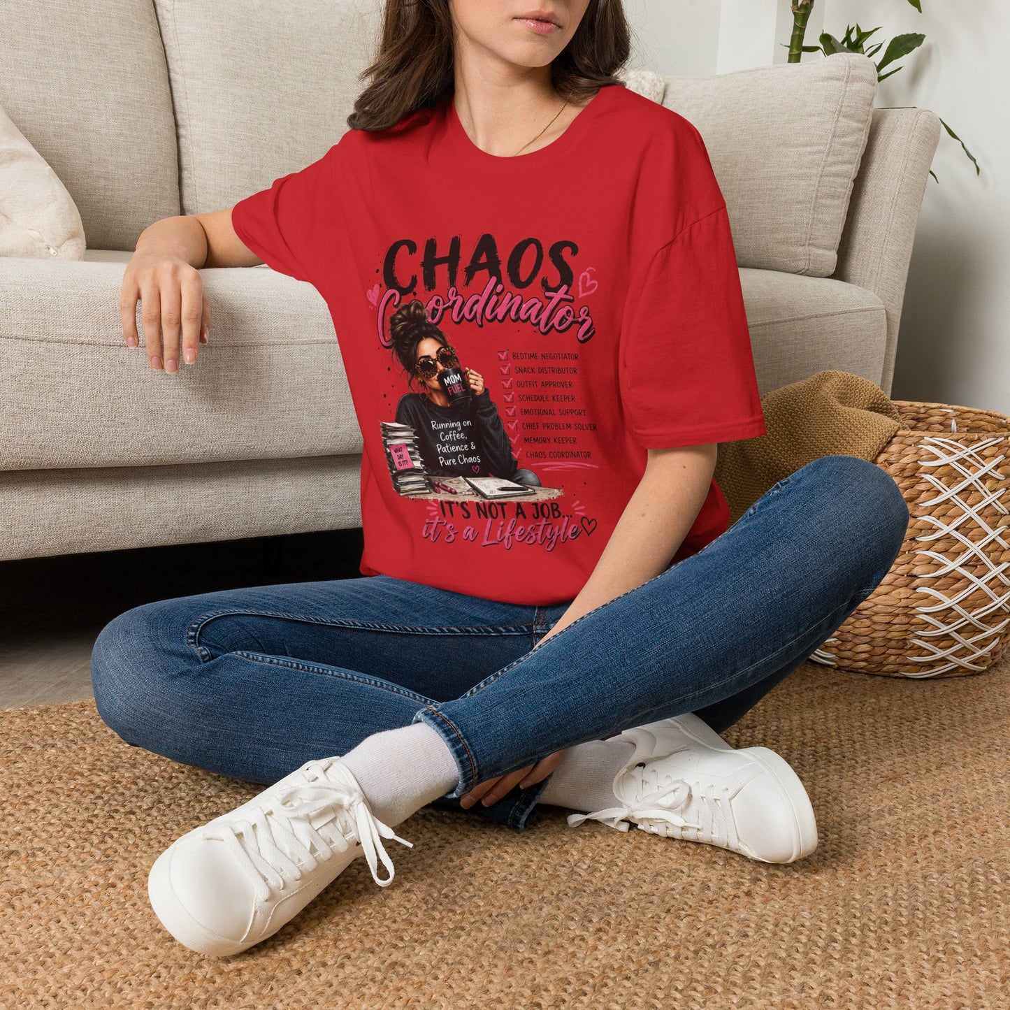 Chaos Coordinator T-Shirt — Funny Mom/Teacher Life Tee ("Chaos Coordinator")