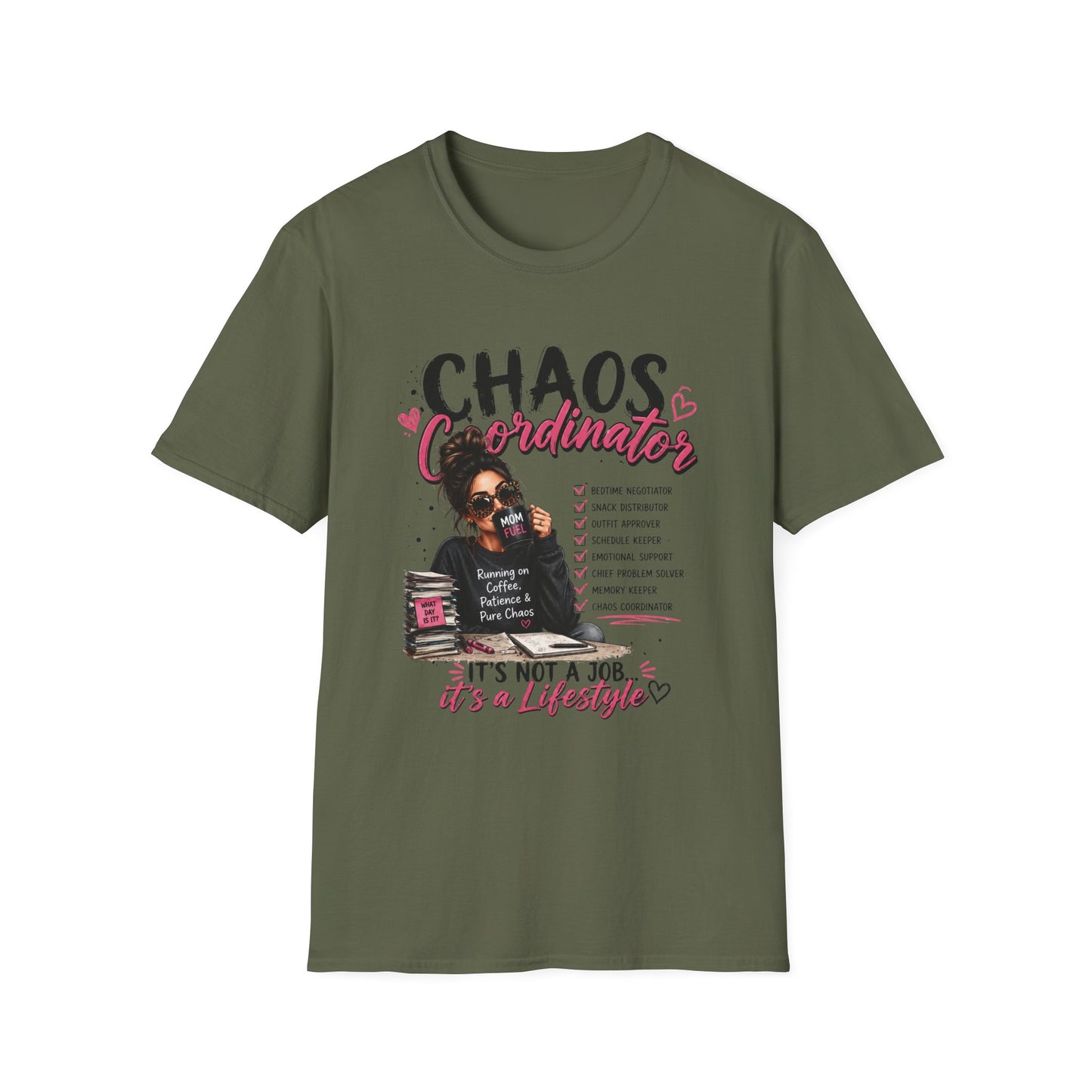 Chaos Coordinator T-Shirt — Funny Mom/Teacher Life Tee ("Chaos Coordinator")
