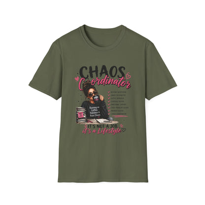 Chaos Coordinator T-Shirt — Funny Mom/Teacher Life Tee ("Chaos Coordinator")