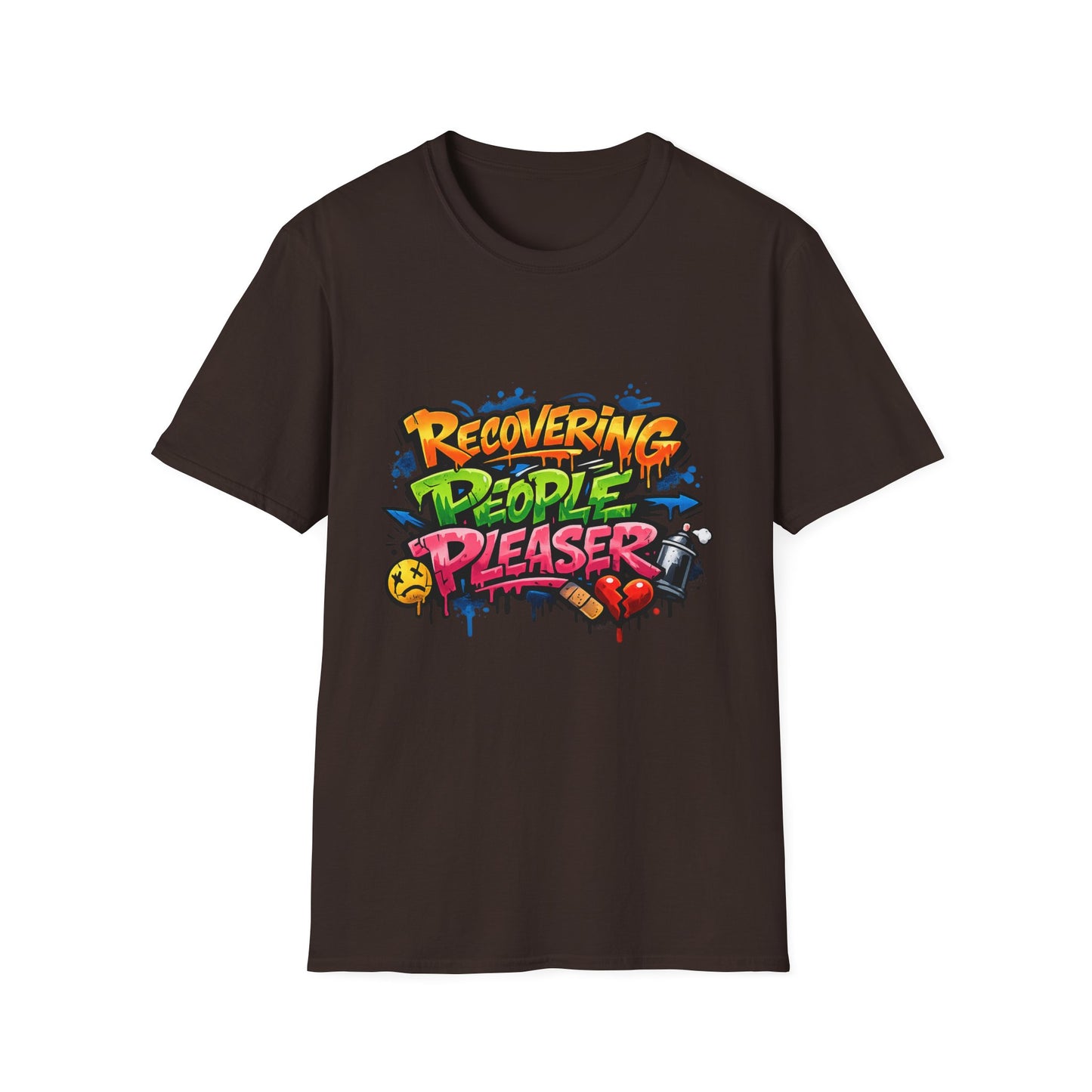 Recovering People Pleaser T-Shirt - Bold Graffiti Recovery Tee