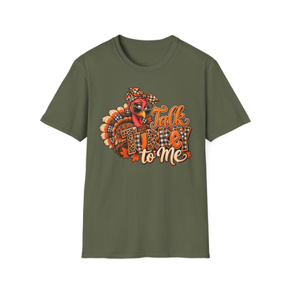 Talk Turkey to Me T-Shirt — Funny Thanksgiving Turkey Graphic Tee