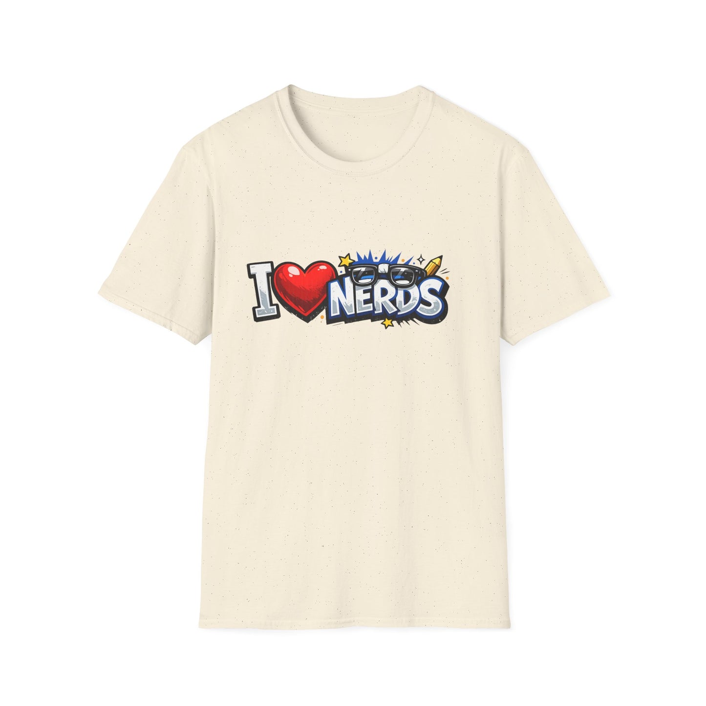 I Heart Nerds T-Shirt — Retro Pop Art "I  Nerds" Graphic Tee for Geek Pride