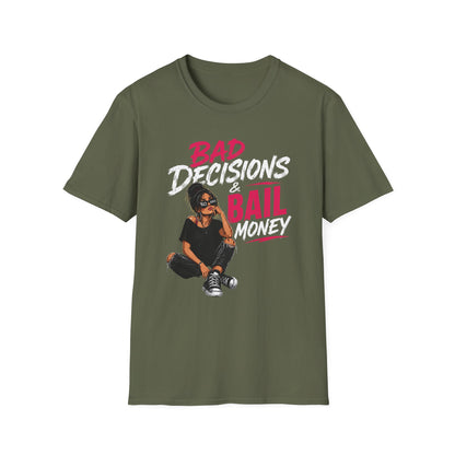 Bad Decisions & Bail Money T-Shirt — Funny Bachelorette Party Tee