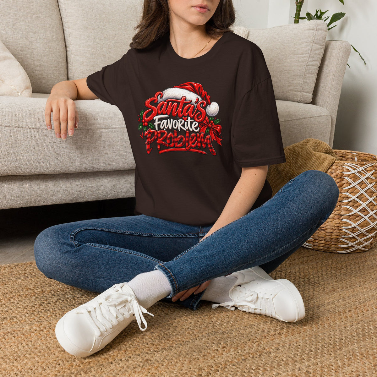 Santa’s Favorite Problem T-Shirt — Funny Holiday Christmas Tee