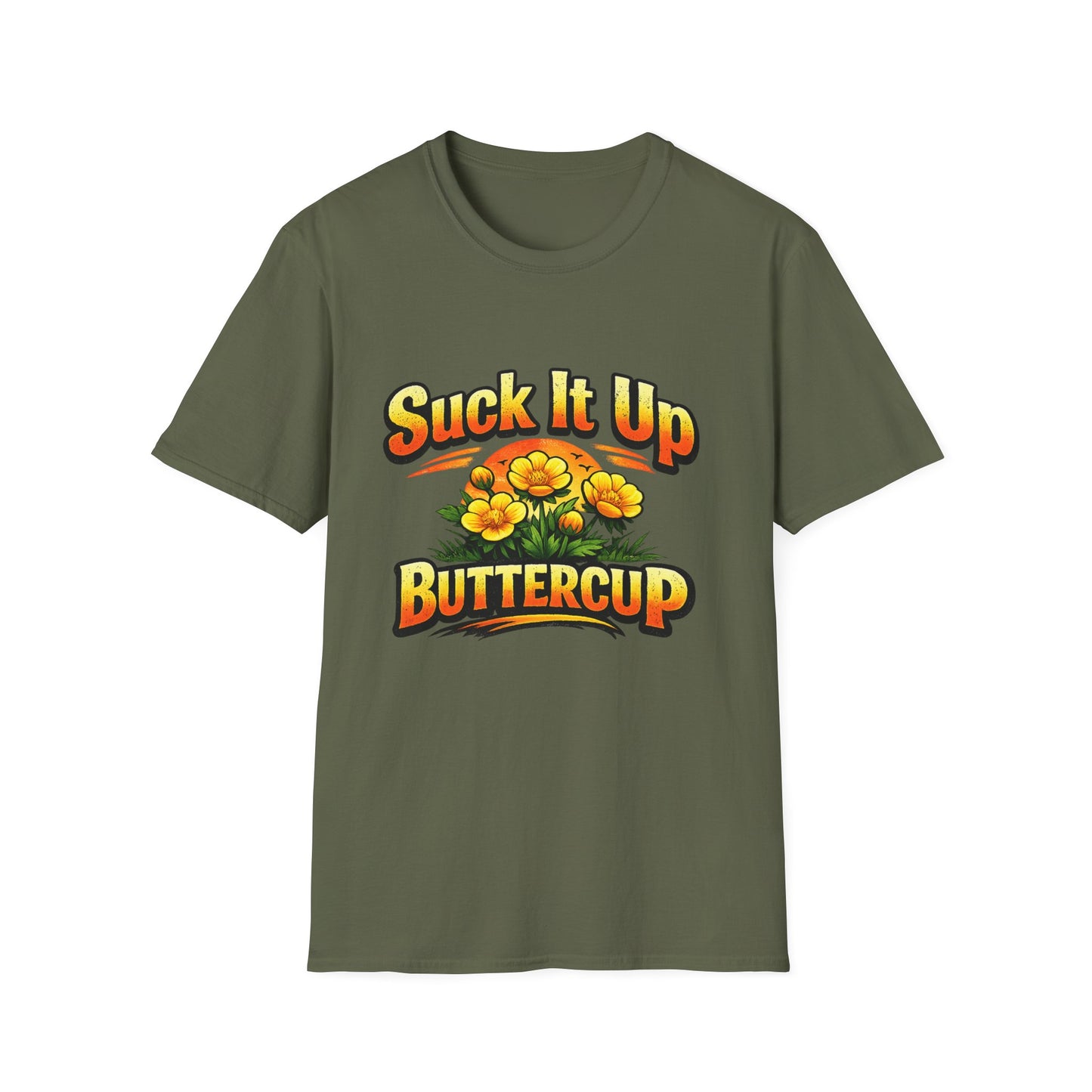 T‑Shirt — "Suck It Up Buttercup" Floral Graphic Tee