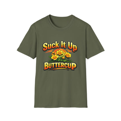 T‑Shirt — "Suck It Up Buttercup" Floral Graphic Tee