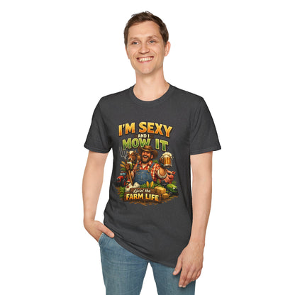 I'm Sexy and I Mow It T-Shirt — Funny Farmer Lawn Care Graphic Tee