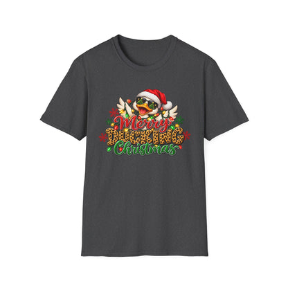 Merry Ducking Christmas T-Shirt — Santa Hat Sunglasses Holiday Tee