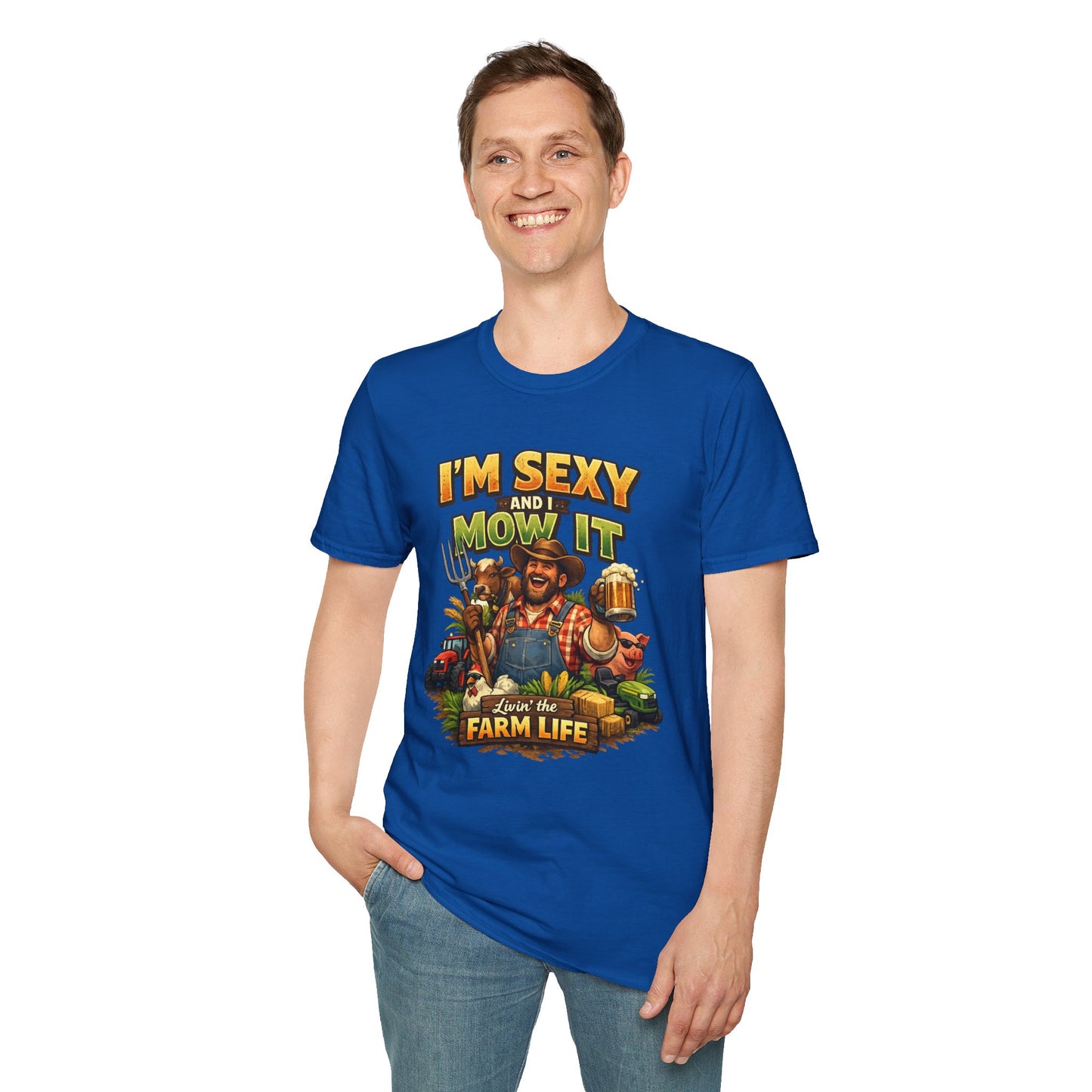 I'm Sexy and I Mow It T-Shirt — Funny Farmer Lawn Care Graphic Tee