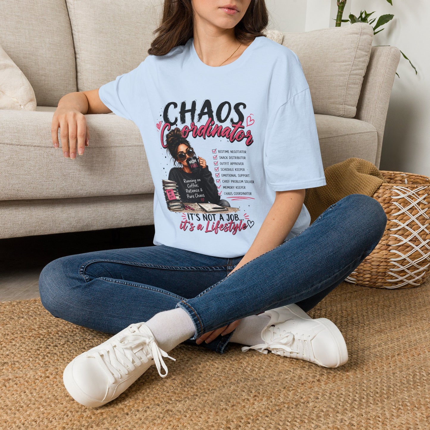 Chaos Coordinator T-Shirt — Funny Mom/Teacher Life Tee ("Chaos Coordinator")