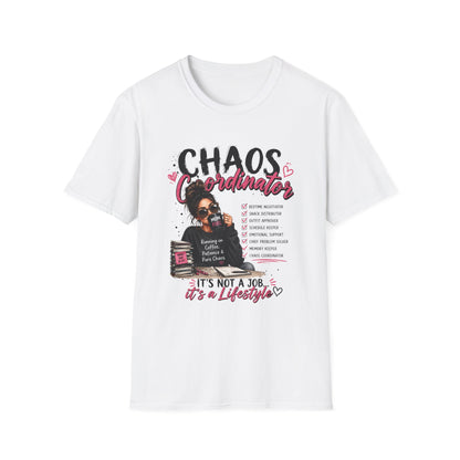 Chaos Coordinator T-Shirt — Funny Mom/Teacher Life Tee ("Chaos Coordinator")