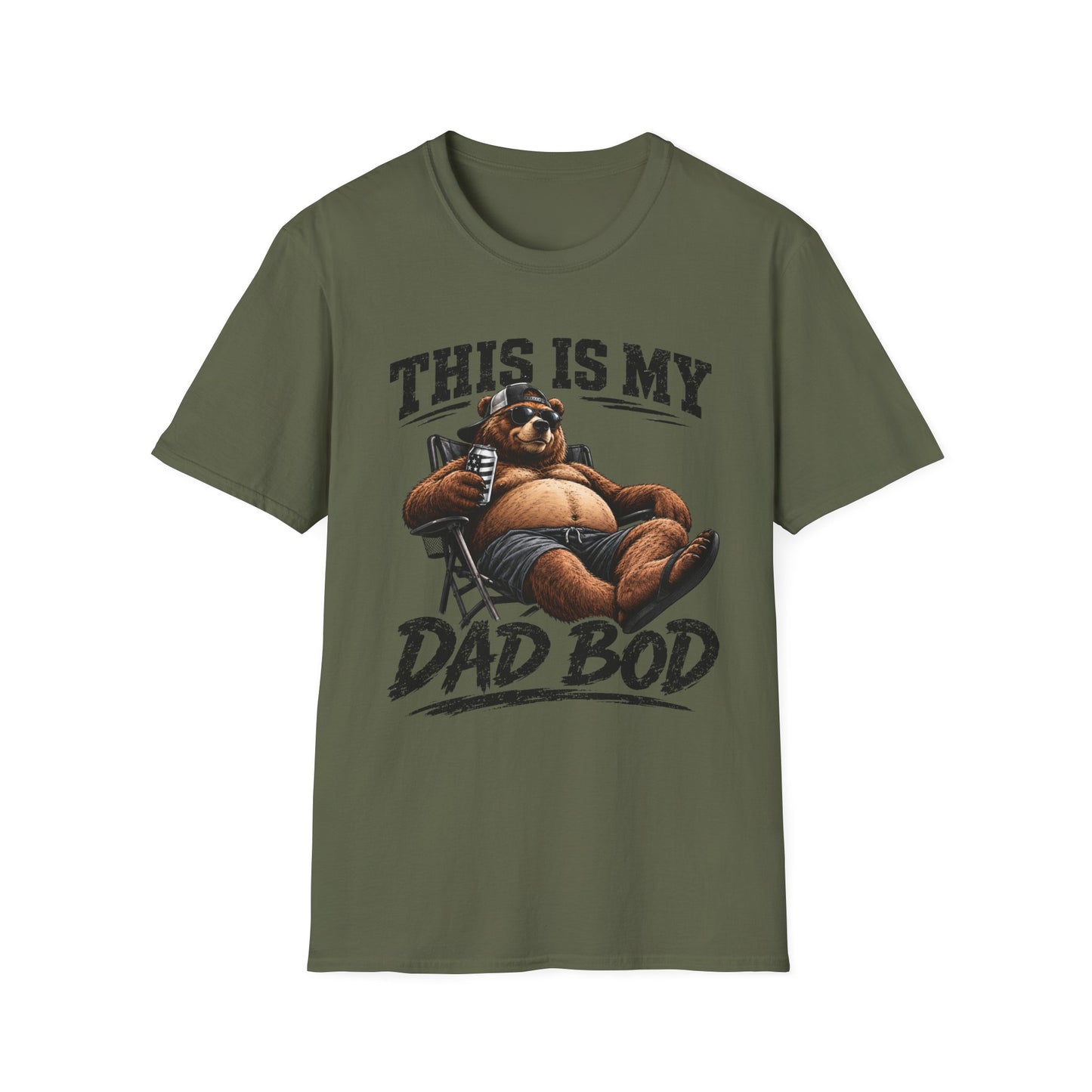 Dad Bod T-Shirt — "This Is My Dad Bod" Funny Bear Graphic Tee