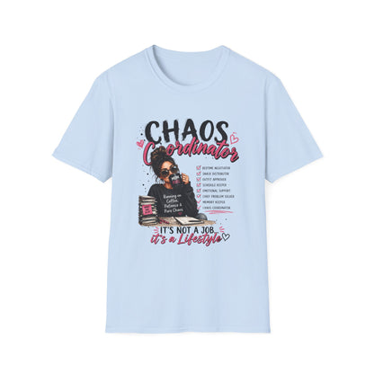 Chaos Coordinator T-Shirt — Funny Mom/Teacher Life Tee ("Chaos Coordinator")