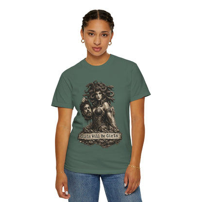 Medusa Graphic T-Shirt — 'Girls Will Be Girls' Mythic Punk Tee