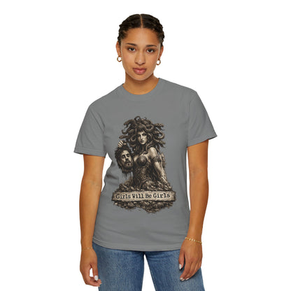 Medusa Graphic T-Shirt — 'Girls Will Be Girls' Mythic Punk Tee