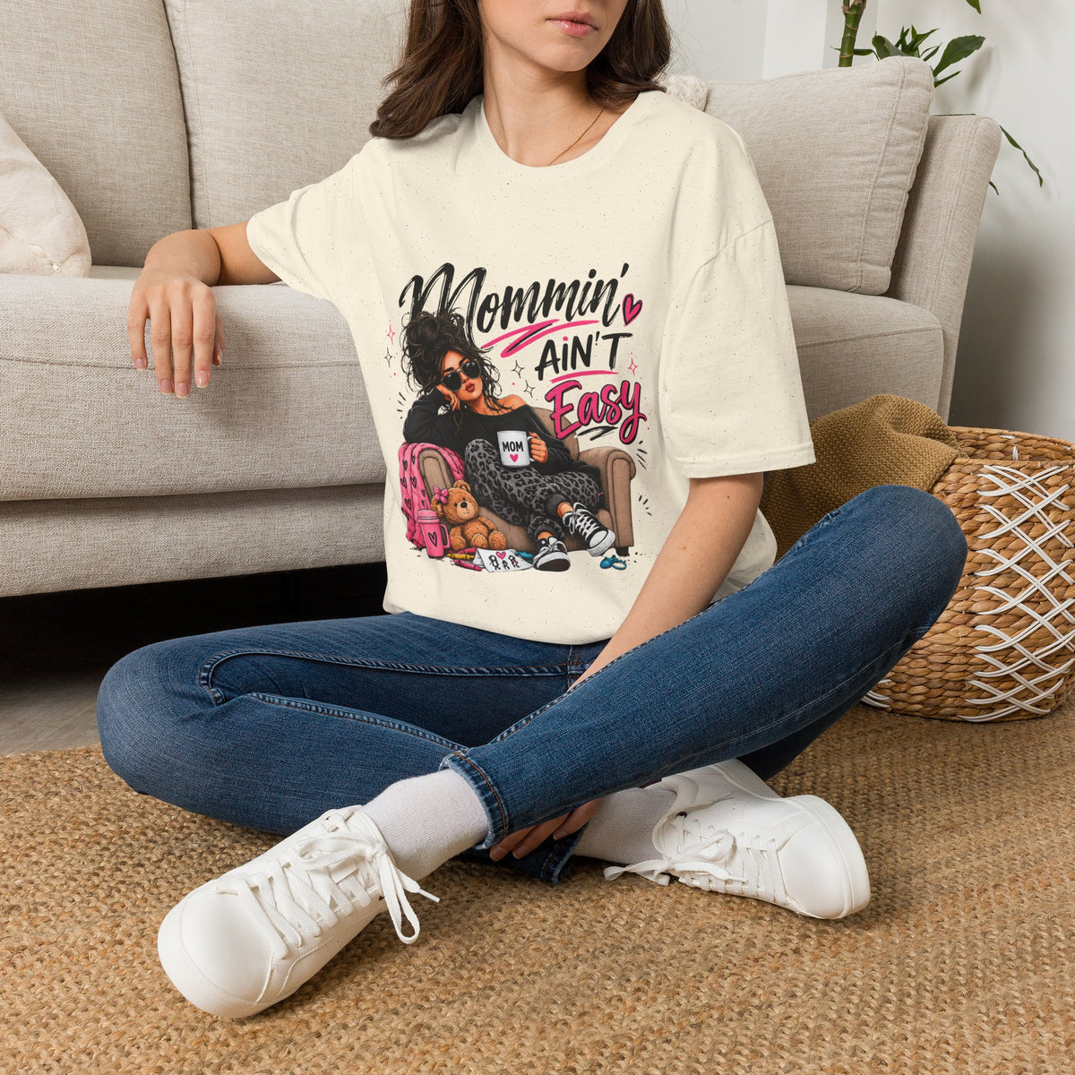 Mommin' Ain't Easy Graphic T-Shirt — Funny Mom Life Mother's Day Tee