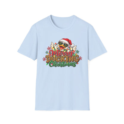 Merry Ducking Christmas T-Shirt — Santa Hat Sunglasses Holiday Tee