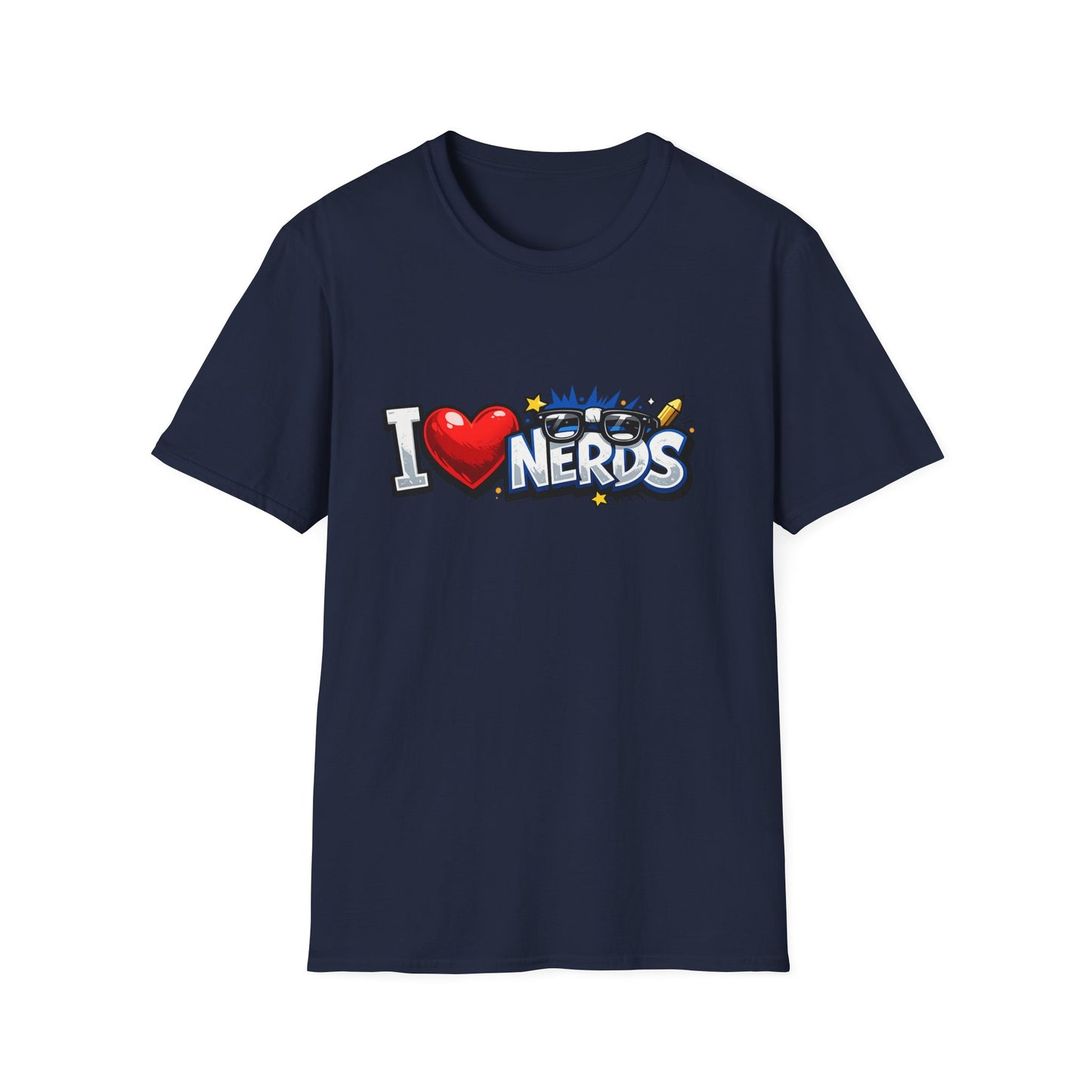 I Heart Nerds T-Shirt — Retro Pop Art "I  Nerds" Graphic Tee for Geek Pride