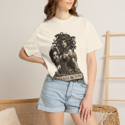 Medusa Graphic T-Shirt — 'Girls Will Be Girls' Mythic Punk Tee