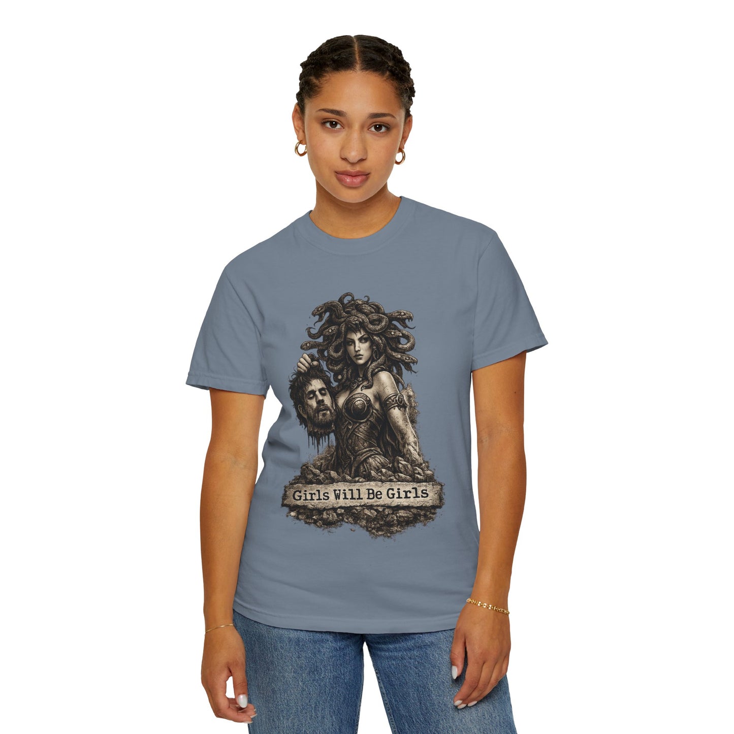 Medusa Graphic T-Shirt — 'Girls Will Be Girls' Mythic Punk Tee