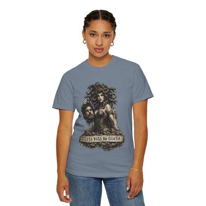 Medusa Graphic T-Shirt — 'Girls Will Be Girls' Mythic Punk Tee