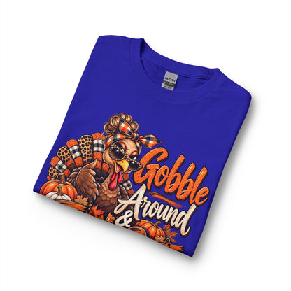 Thanksgiving Long Sleeve Tee — "Gobble Around & Find Out" Turkey Graphic