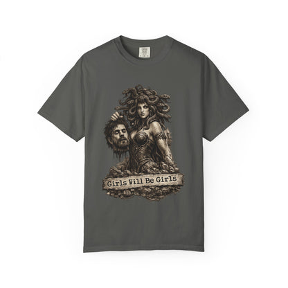 Medusa Graphic T-Shirt — 'Girls Will Be Girls' Mythic Punk Tee