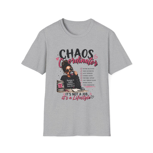 Chaos Coordinator T-Shirt — Funny Mom/Teacher Life Tee ("Chaos Coordinator")